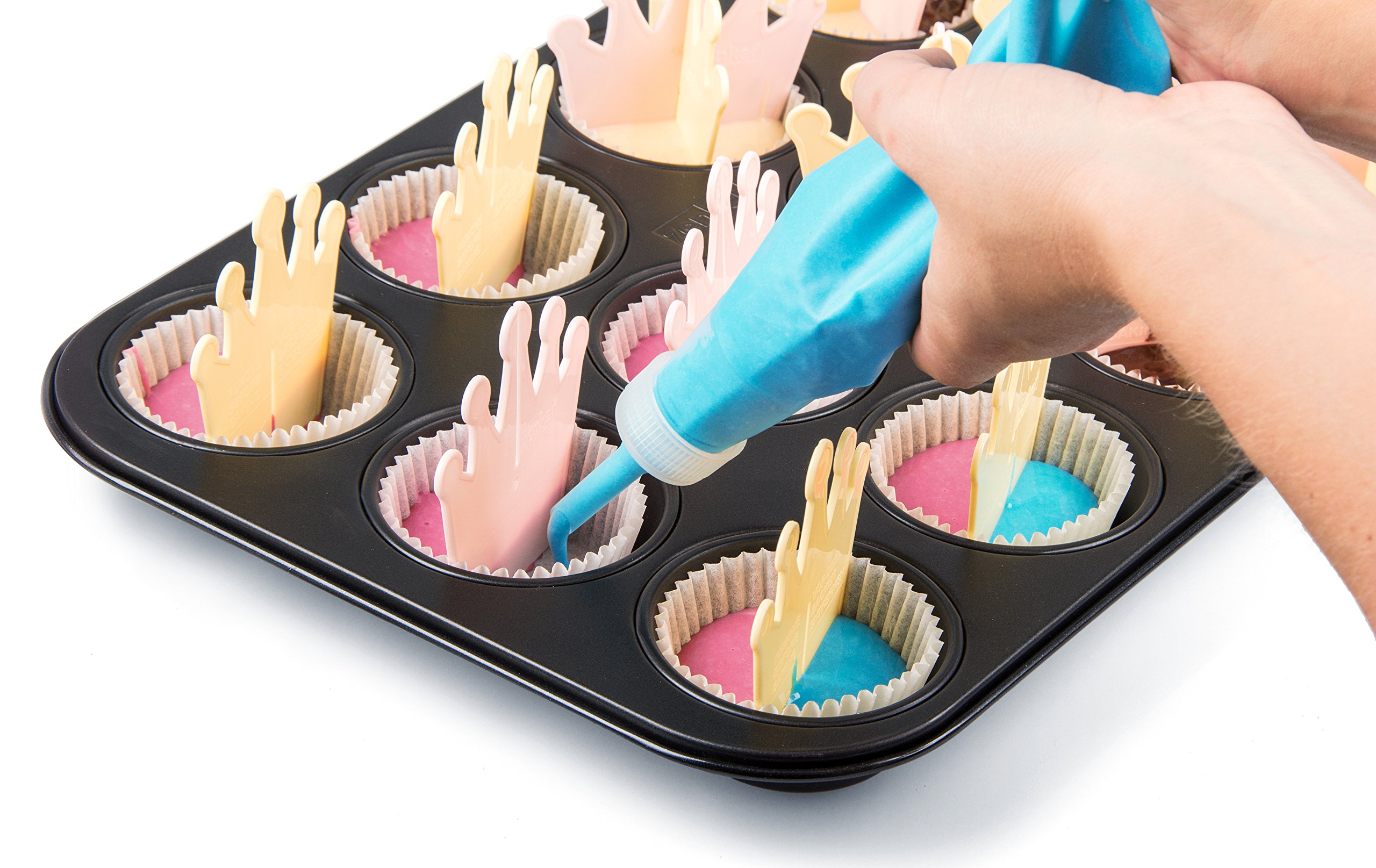 zenker-43065-0-set-12-divisori-per-cupcake-in-plastica-rosa-giallo image 5