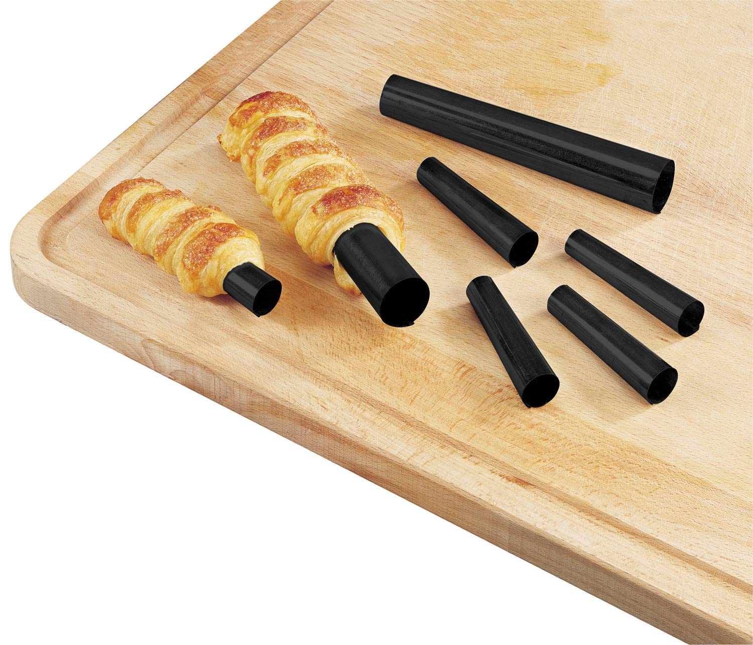 zenker-7725-set-6-cilindri-per-cannoli-in-acciaio-antiaderente-nero-6-5-x-1-7-cm image 4