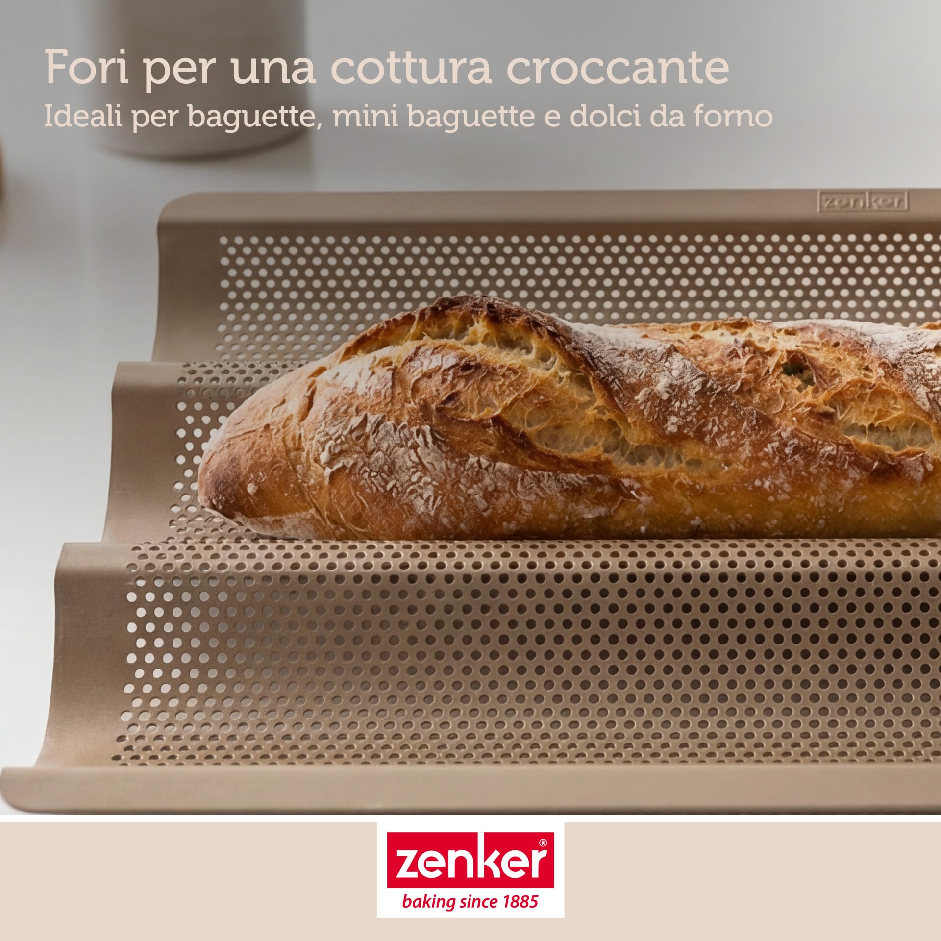 zenker-mojave-gold-set-3-teglie-per-baguette-perforate-con-rivestimento-antiader image 6