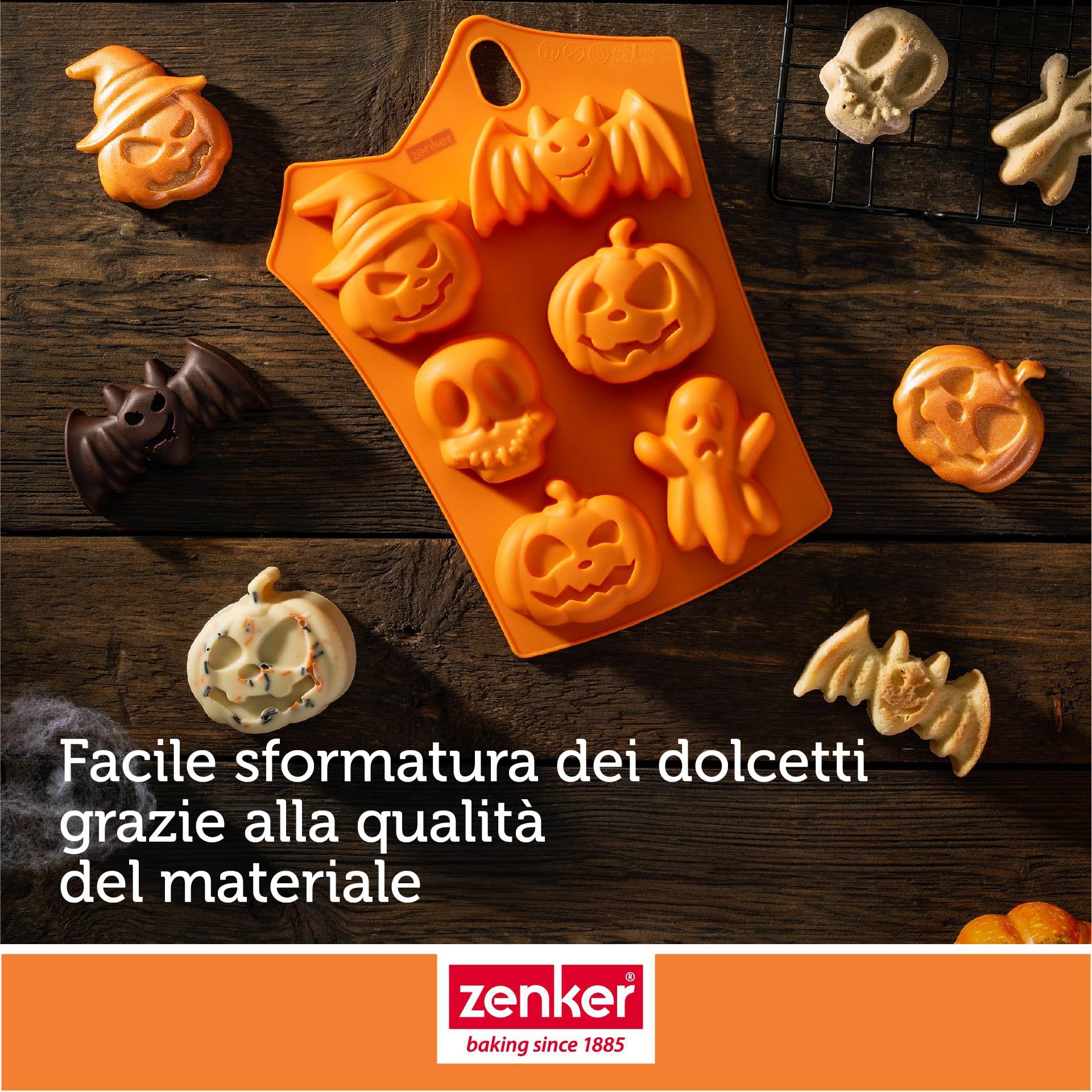 zenker-stampo-in-silicone-per-mini-torte-e-dolci-6-impronte-a-tema-halloween-da- image 8
