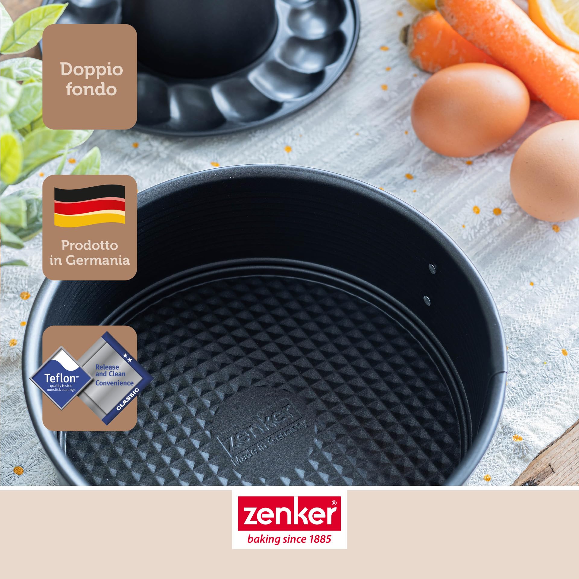 zenker-tortiera-apribile-a-cerniera-18x6-5-cm-con-2-fondi-acciaio-al-carbonio-an image 2