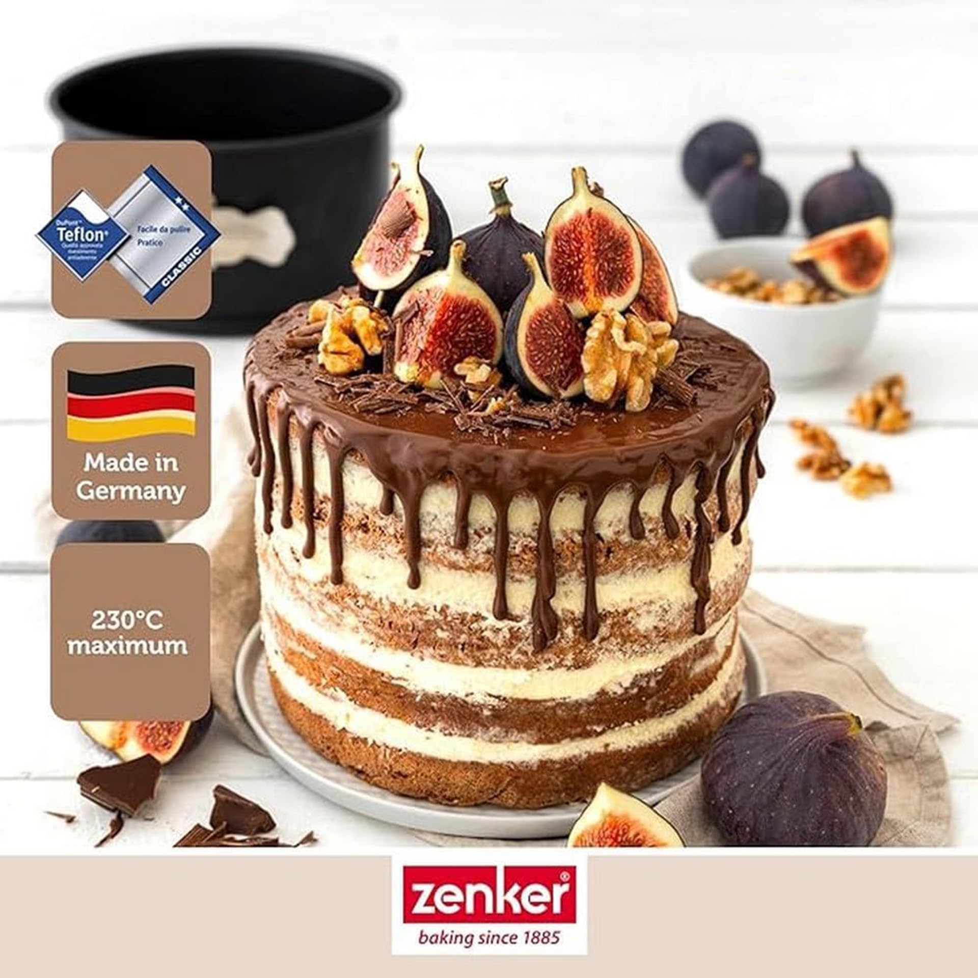 zenker-tortiera-a-cerniera-alta-18-5-cm-stampo-apribile-antiaderente-per-panetto image 2