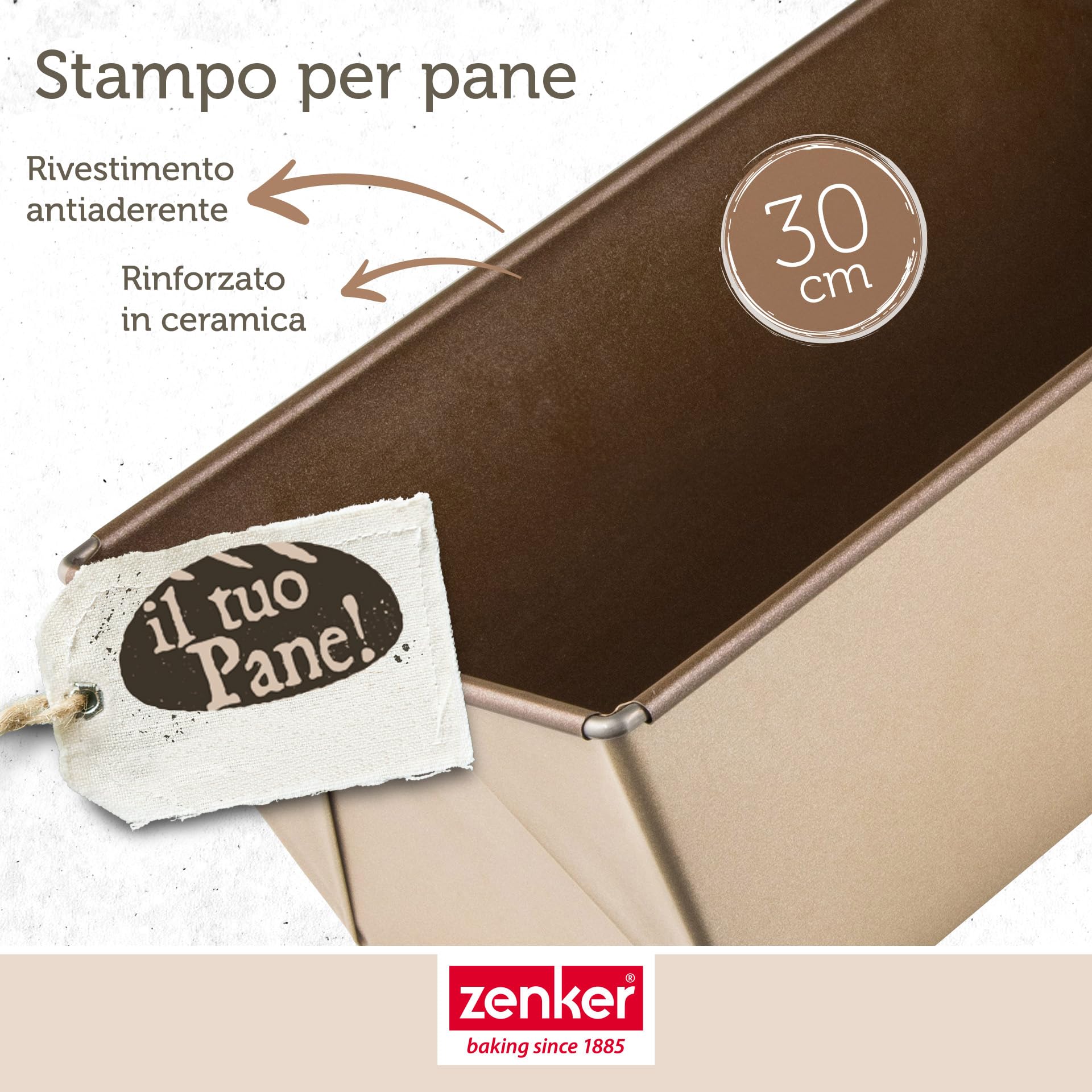 zenker-stampo-pane-maxi-plum-cake-linea-mojave-gold-31x16x10-cm-antiaderente-rin image 2