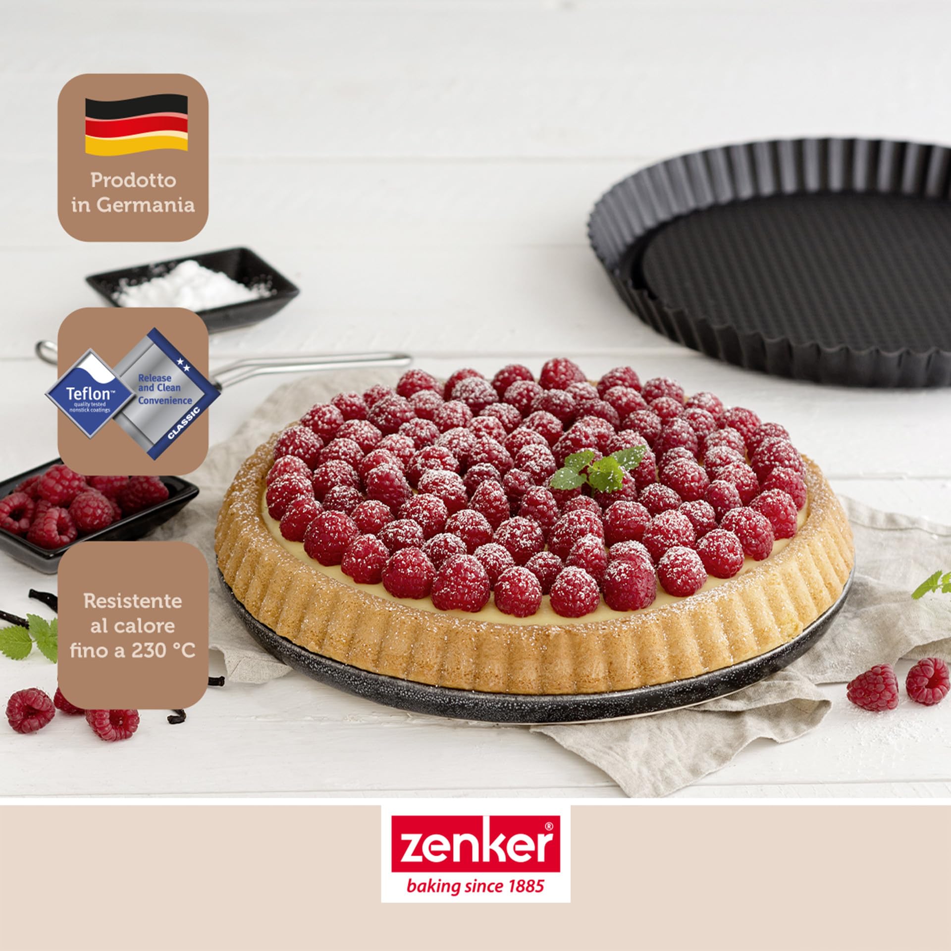 zenker-stampo-crostata-fondo-a-nido-d-ape-28-cm-linea-black-metallic-acciaio-con image 5