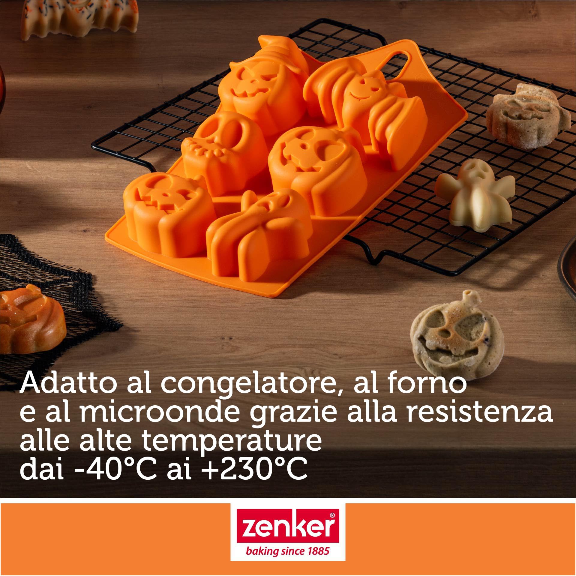 zenker-stampo-in-silicone-per-mini-torte-e-dolci-6-impronte-a-tema-halloween-da- image 7