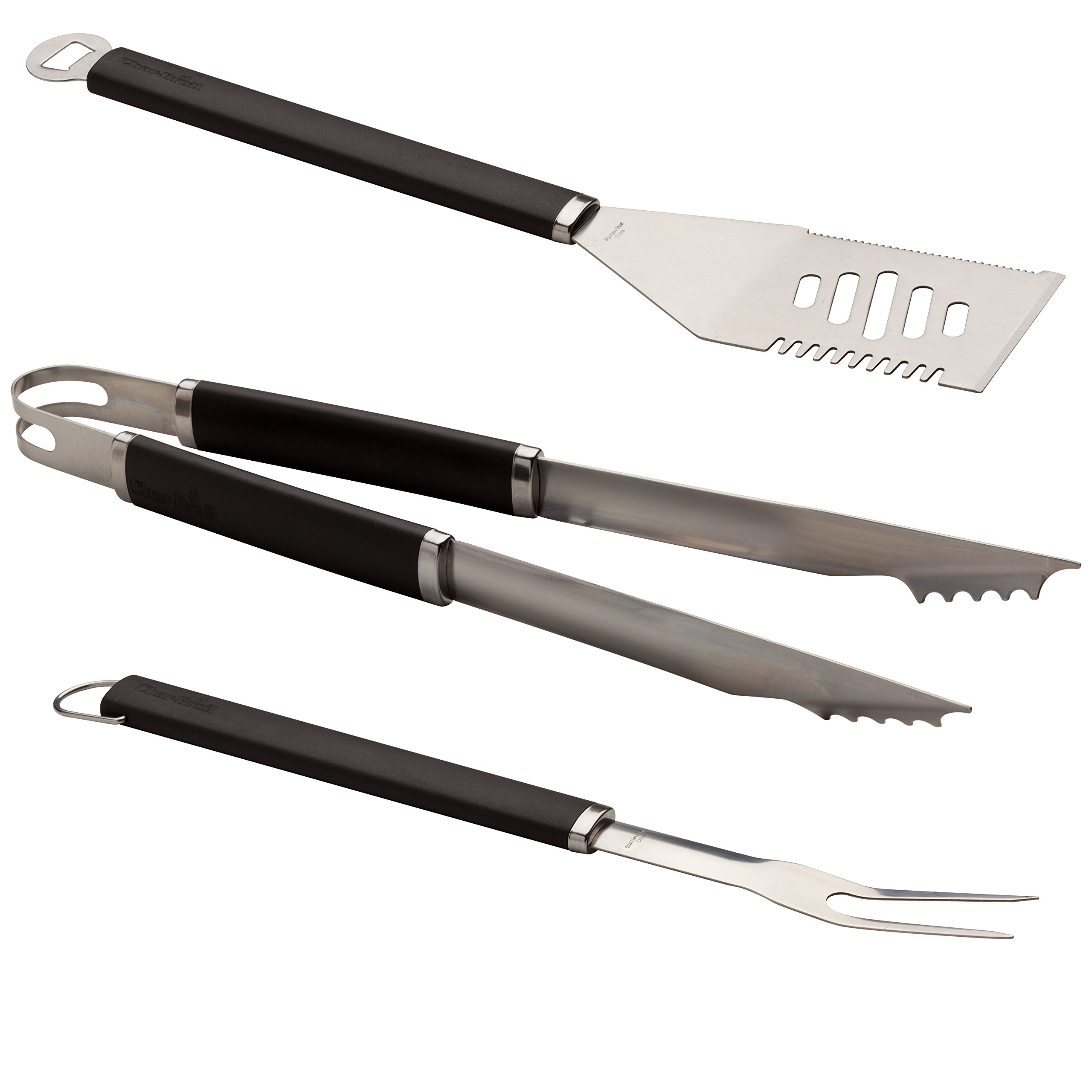 char-broil-140-545-set-utensili-barbecue-3-pezzi-in-acciaio-inox-con-apribottigl image 1