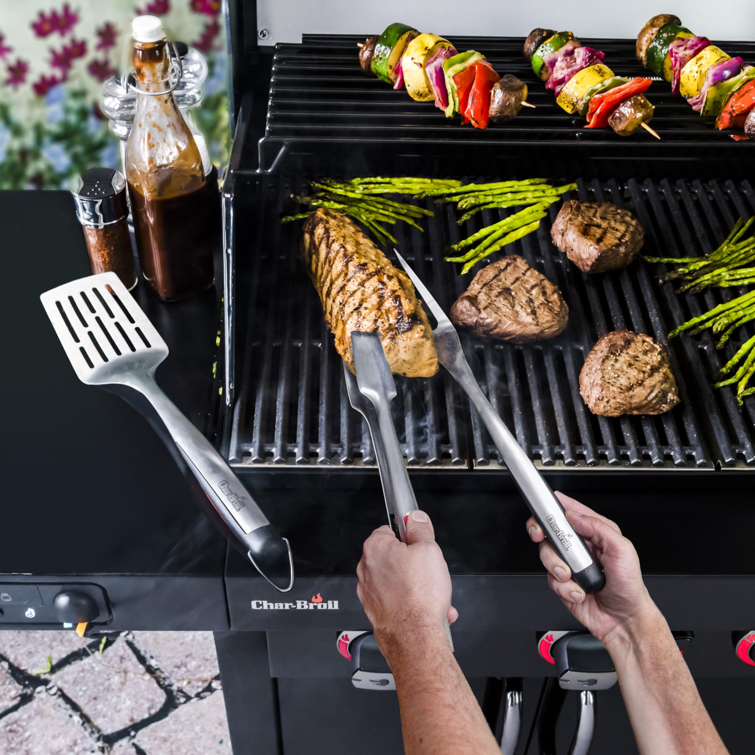 char-broil-140-767-set-utensili-barbecue-3-pezzi-comfort-grip-spatola-pinze-e-fo image 5