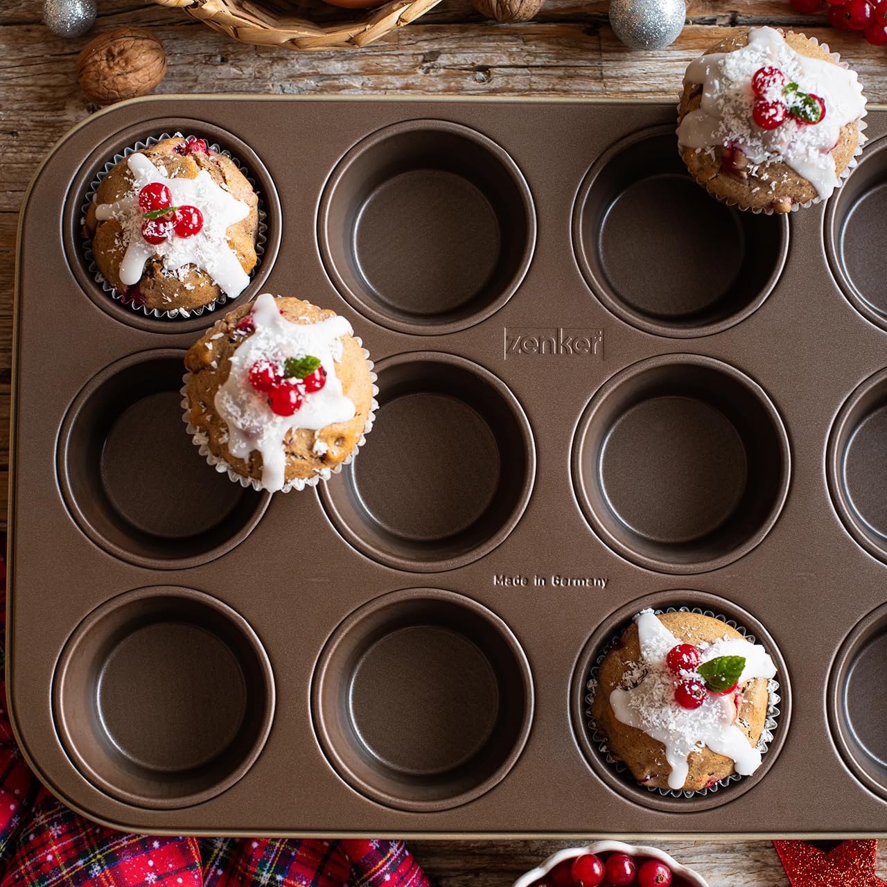 zenker-linea-mojave-gold-teglia-muffin-e-cupcake-12-impronte-7-cm-antiaderente-c image 5
