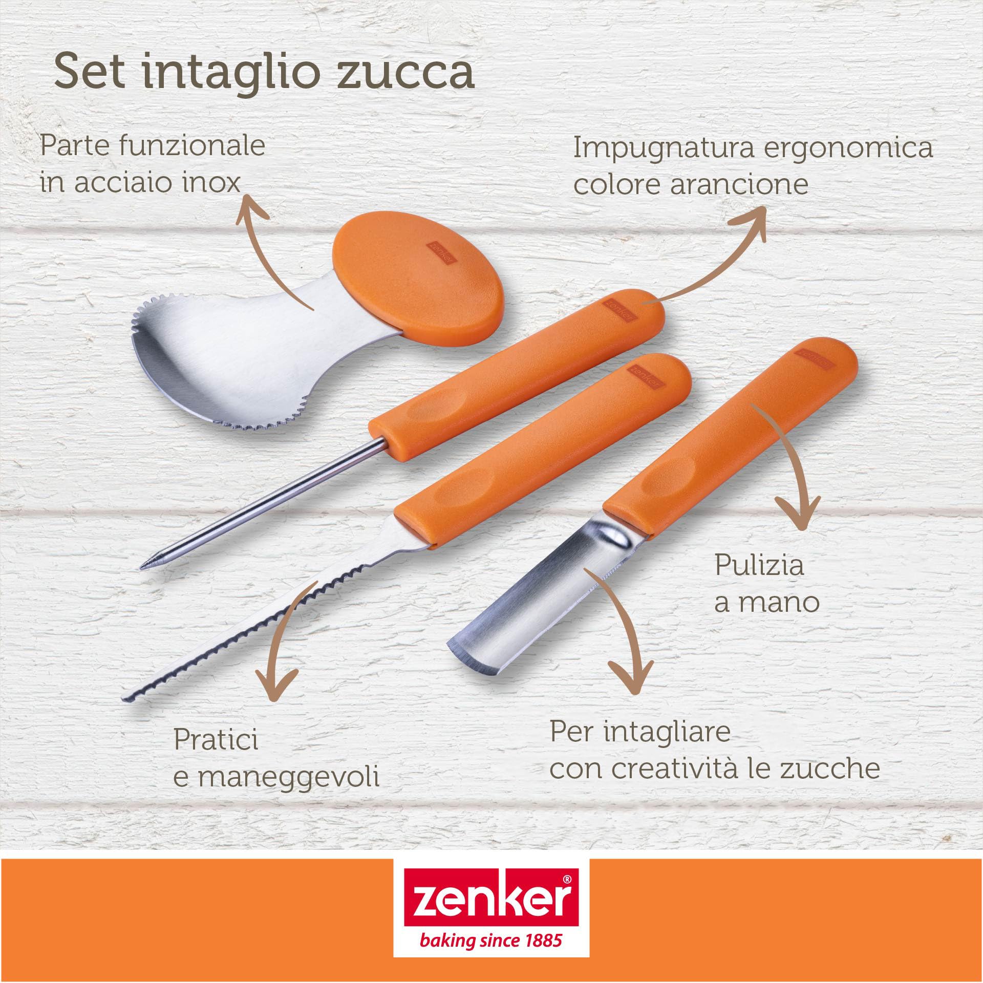 zenker-set-4-strumenti-professionali-per-intagliare-zucca-di-halloween-coltello- image 2