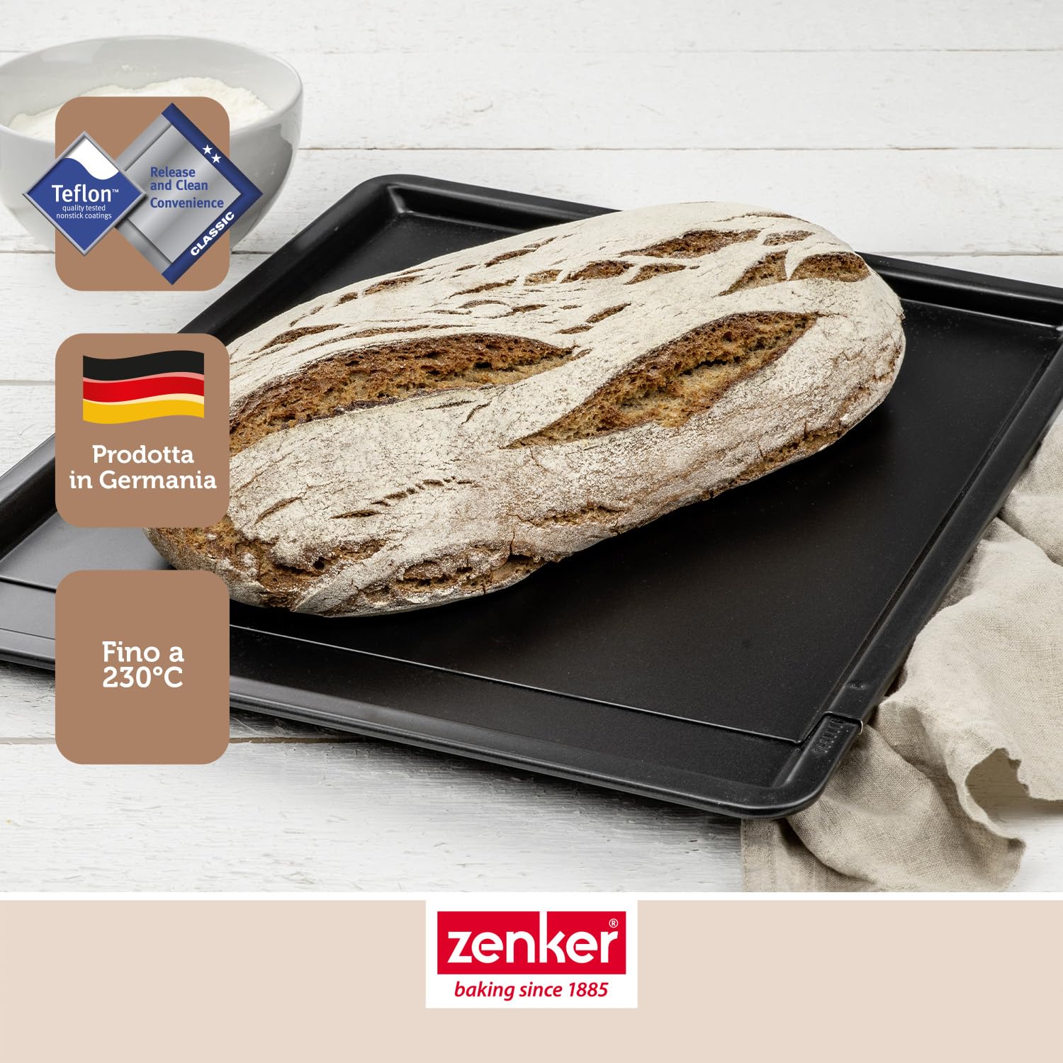 zenker-teglia-rettangolare-estensibile-37-52x33-cm-con-bloccaggio-automatico-car image 2