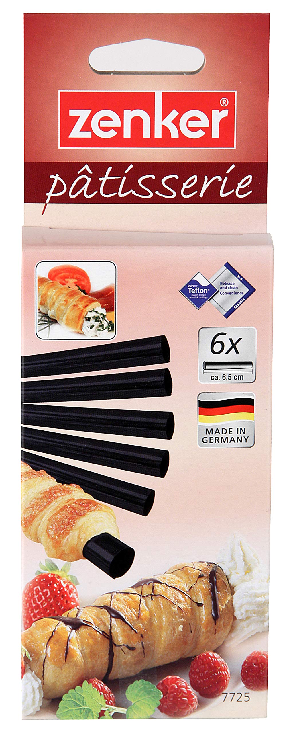 zenker-7725-set-6-cilindri-per-cannoli-in-acciaio-antiaderente-nero-6-5-x-1-7-cm image 5