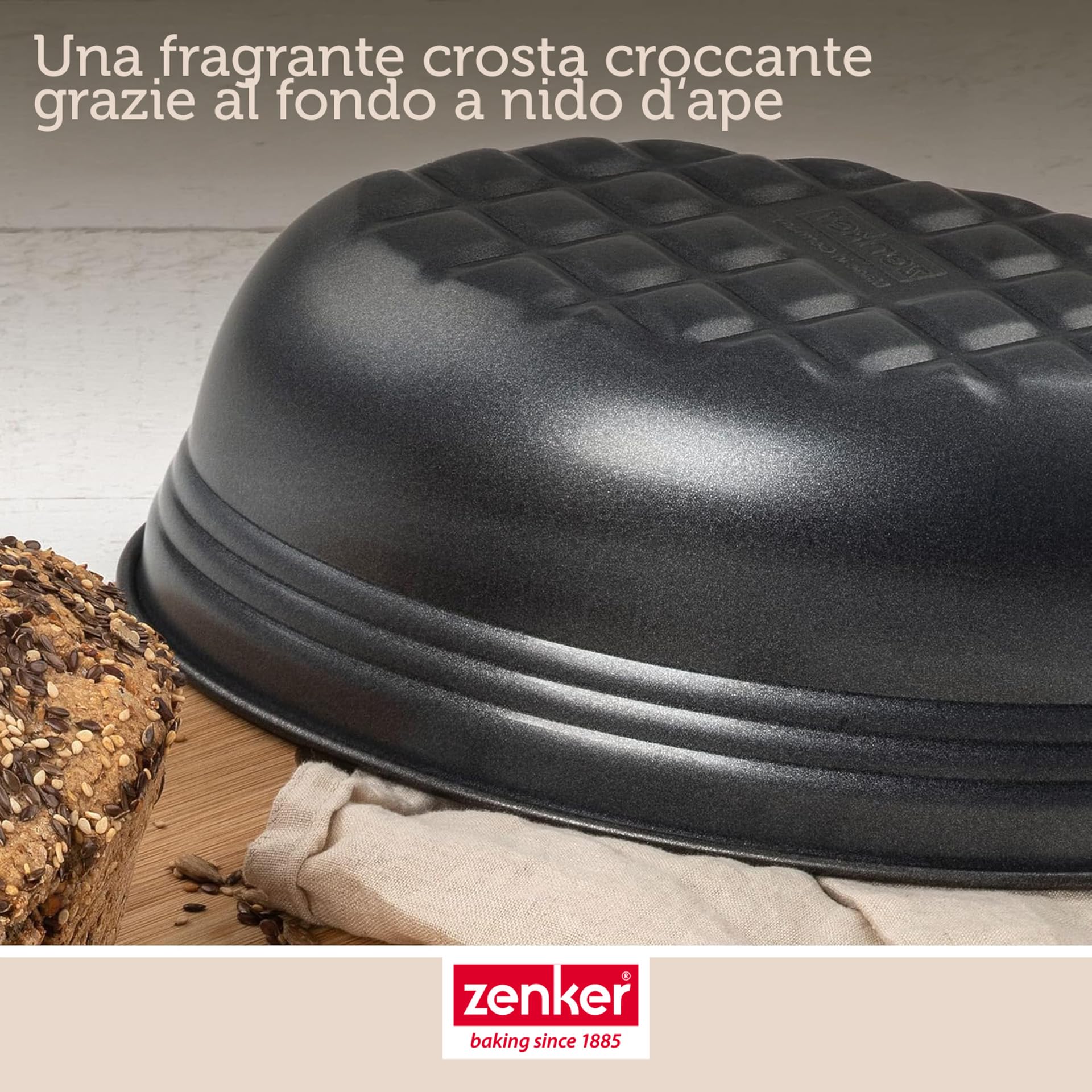 zenker-stampo-ovale-per-pane-26-5-cm-con-fondo-a-nido-d-ape-carbon-steel-antiade image 6