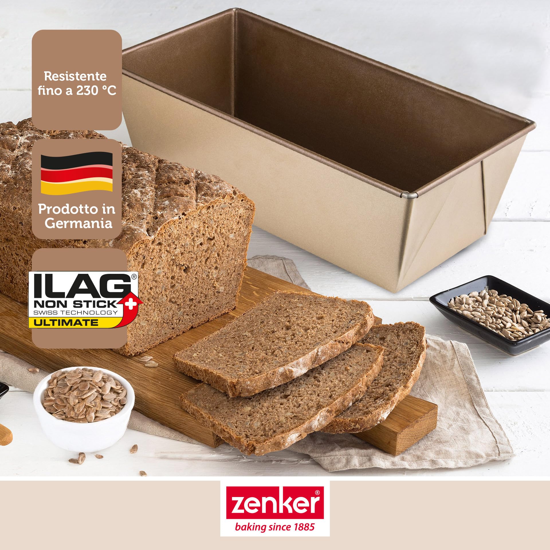 zenker-stampo-pane-maxi-plum-cake-linea-mojave-gold-31x16x10-cm-antiaderente-rin image 3
