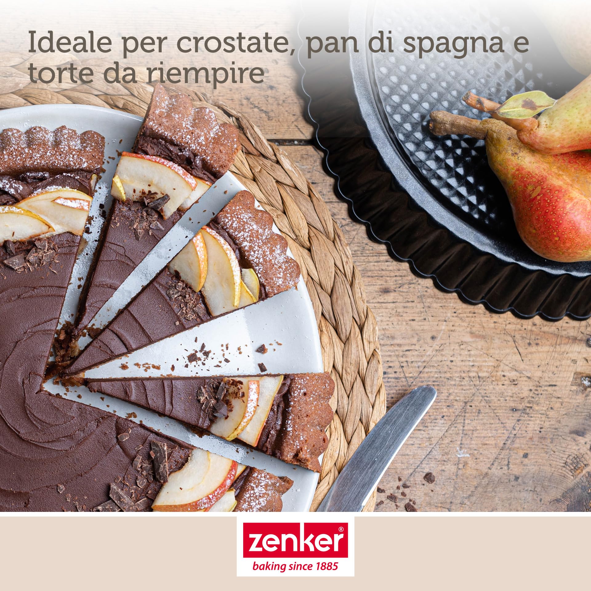 zenker-set-7-stampi-antiaderenti-tortiera-per-crostata-28-cm-6-mini-stampi-10-cm image 7