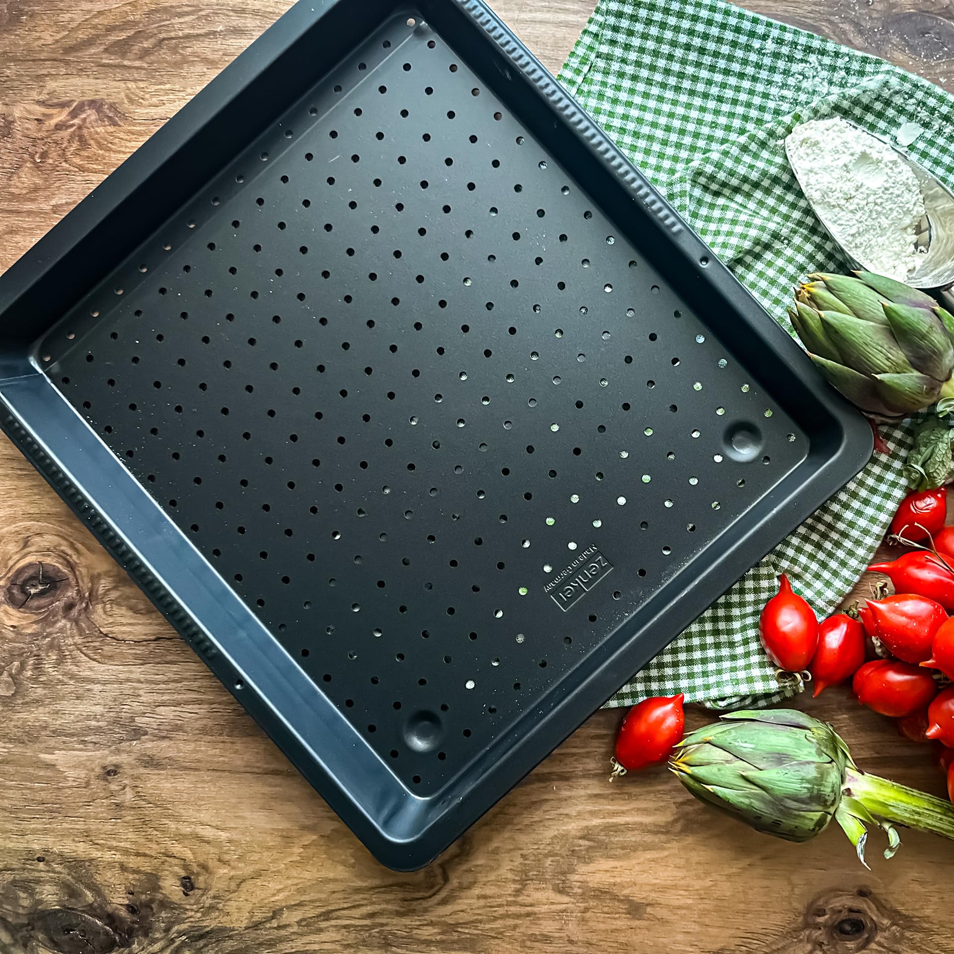 zenker-piastra-forata-estensibile-37-52-cm-teglia-xxl-in-carbon-steel-antiaderen image 5