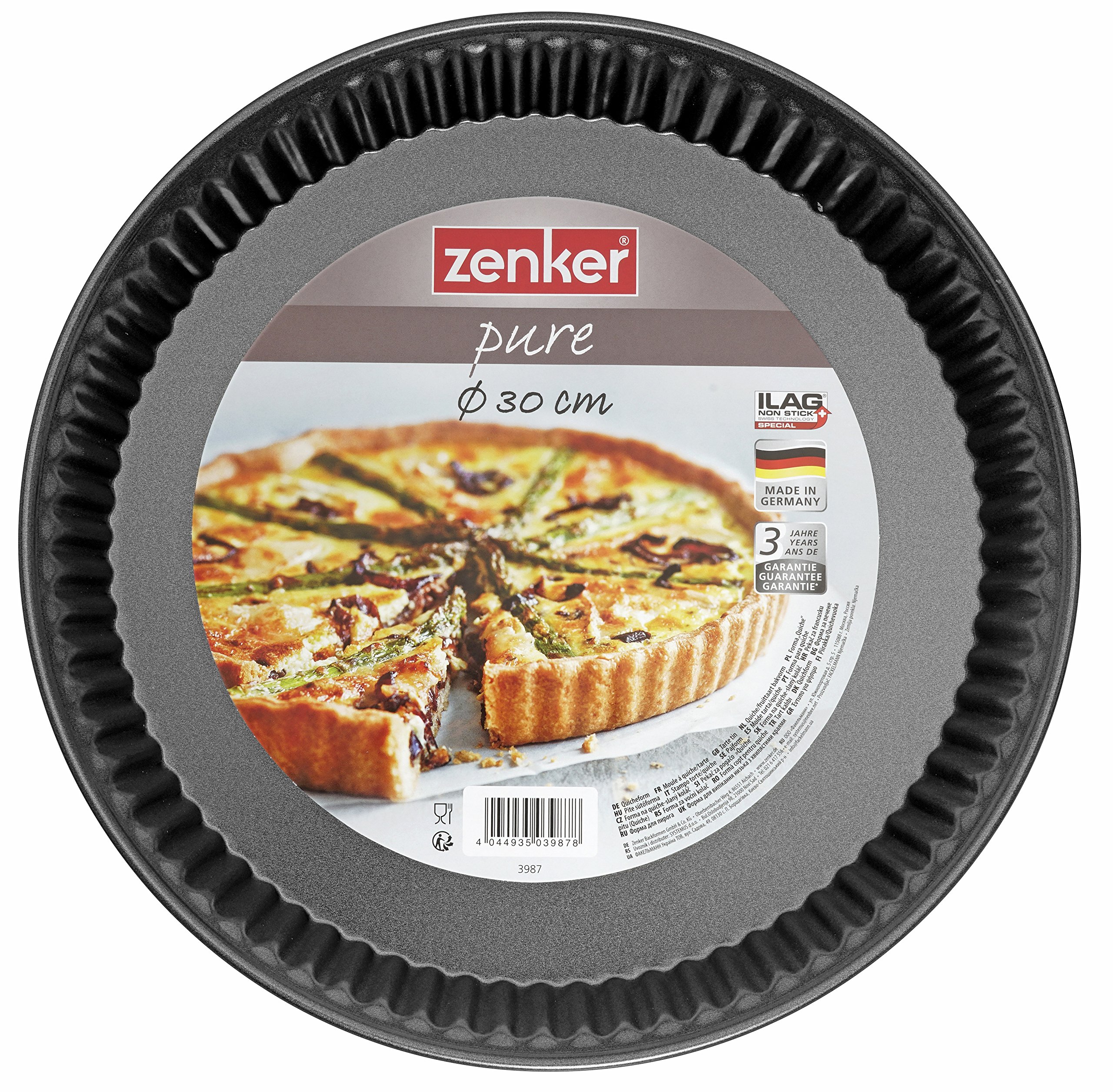 zenker-serie-pure-stampo-per-quiche-28-cm-in-acciaio-con-rivestimento-antiaderen image 2