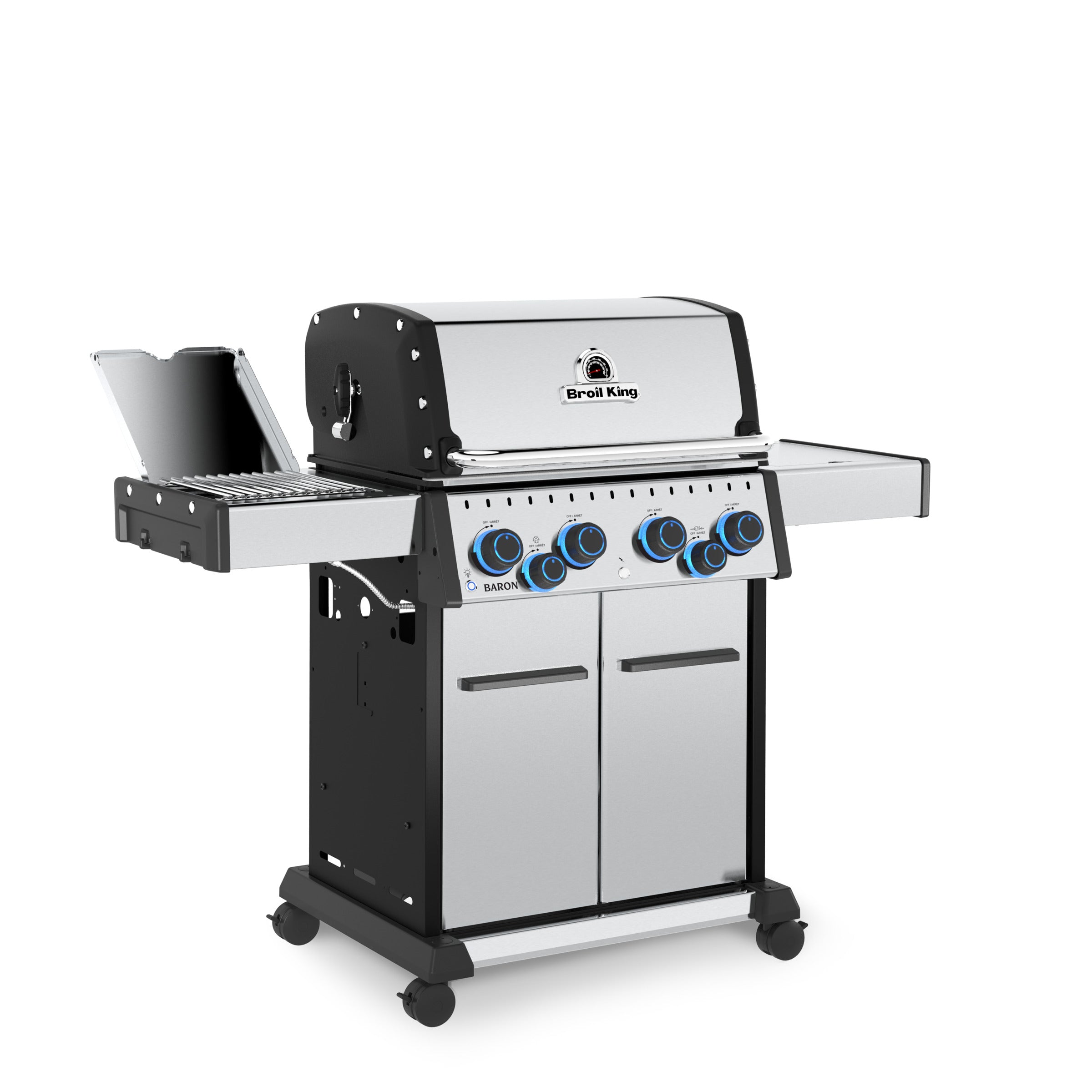 broil-king-baron-s-490-pro-infrared-barbecue-a-gas-4-fuochi-con-fornello-lateral image 3