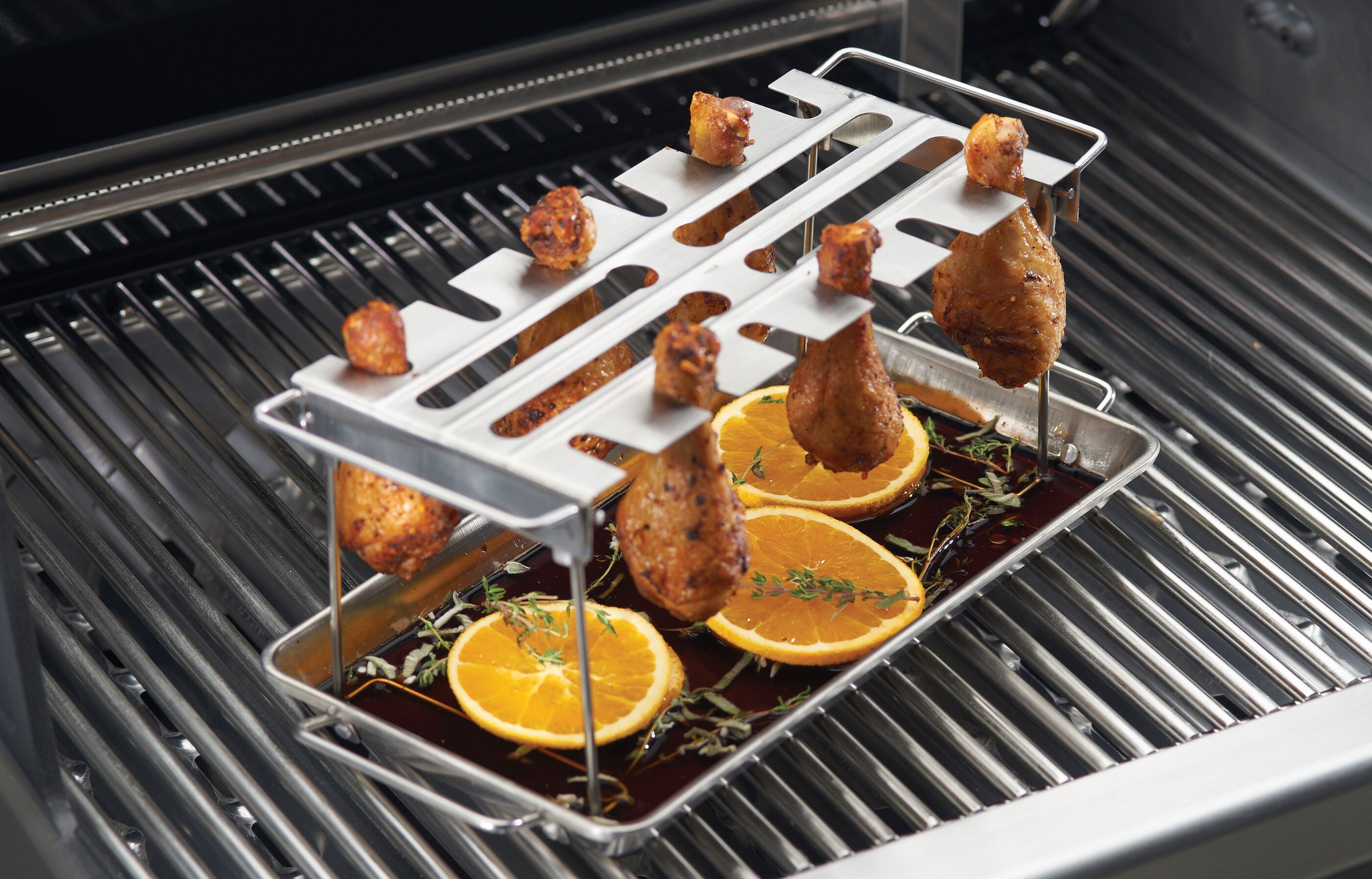 broil-king-wing-rack-pan-sottopancia-in-acciaio-inossidabile-ripiegabile-con-vas image 6