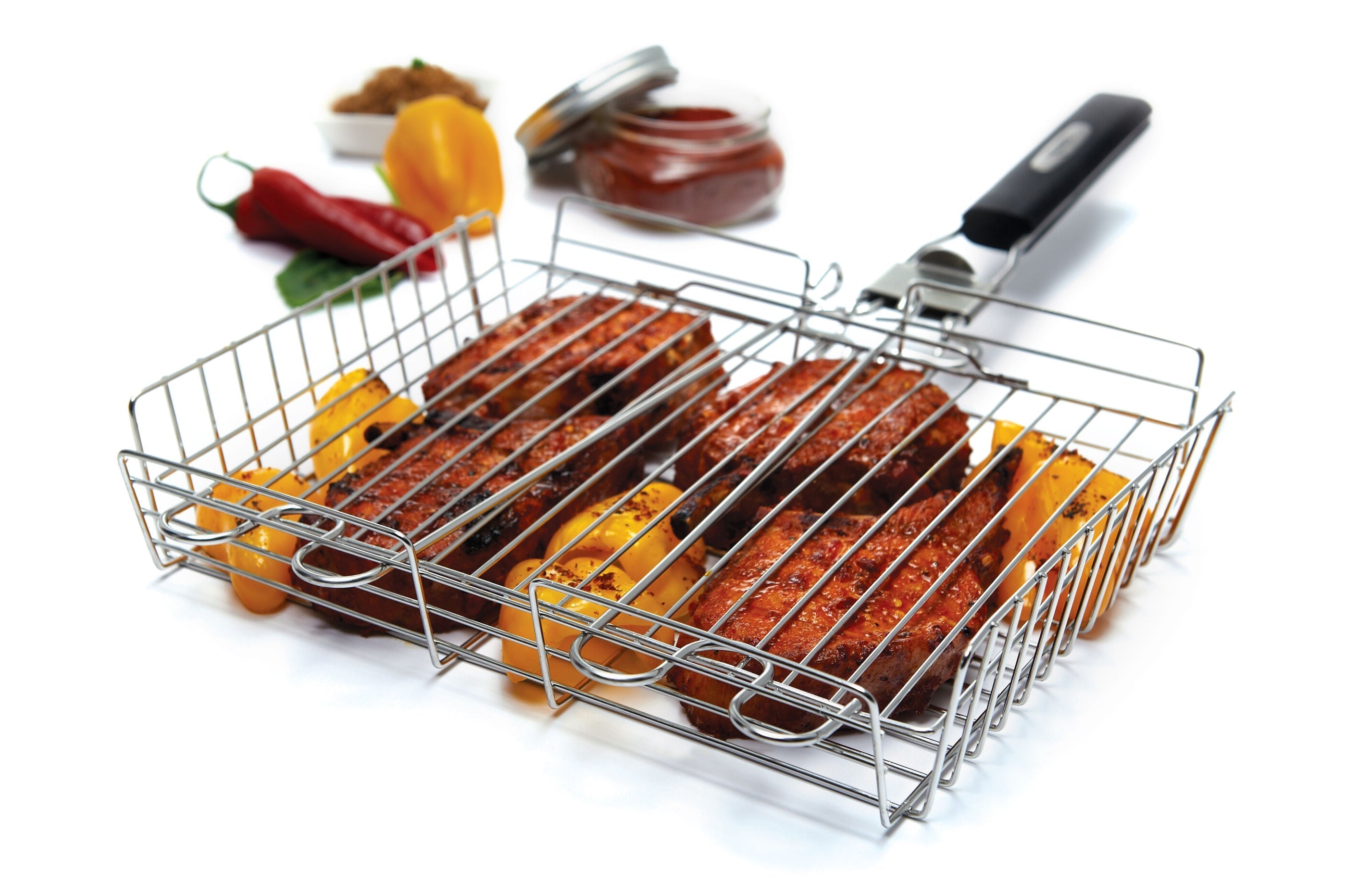 broil-king-detachable-handle-grill-basket-cestello-per-griglia-in-acciaio-inossi image 2