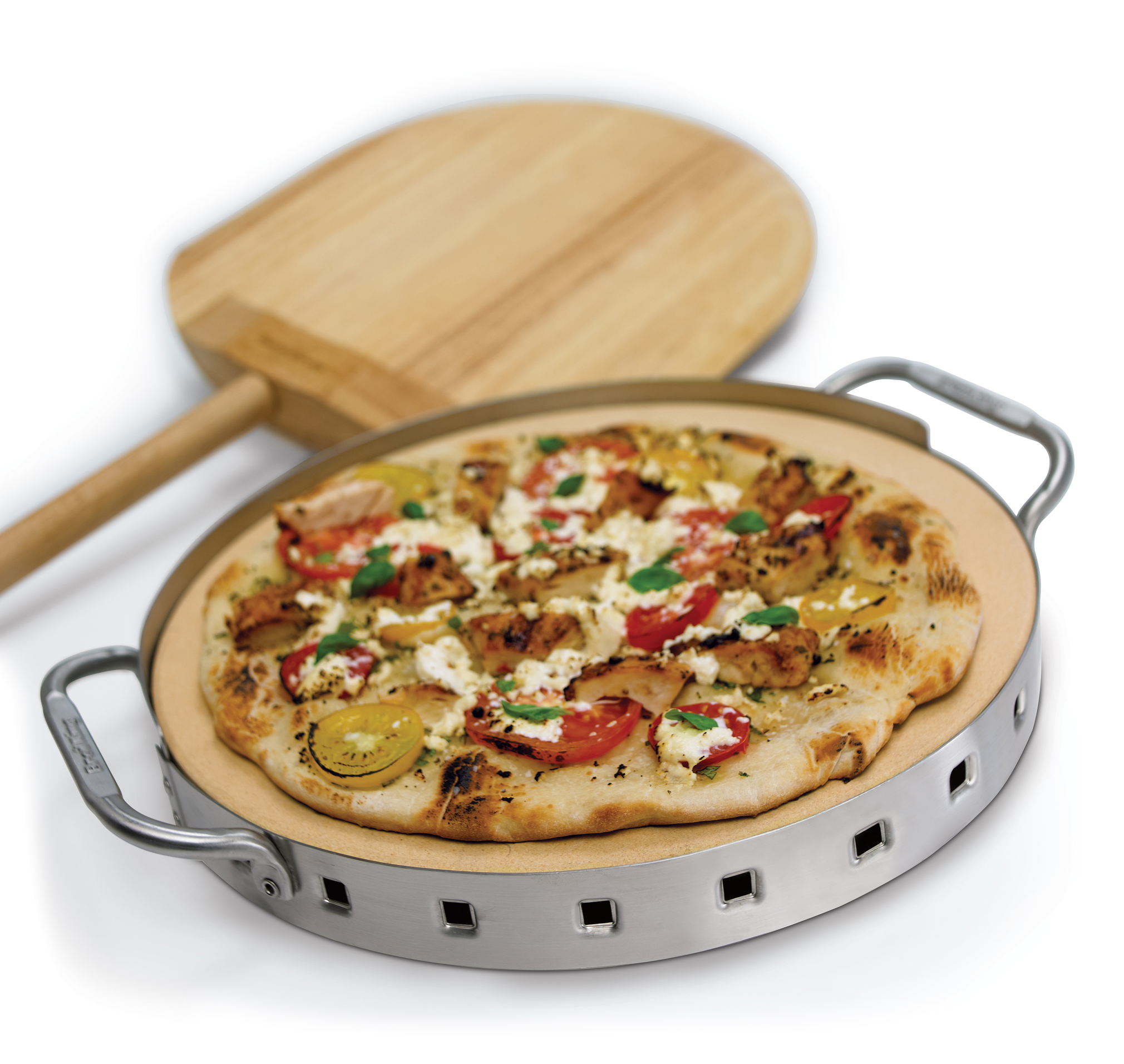 broil-king-imperial-pizza-stone-grill-set-pietra-refrattaria-33-cm-con-supporto- image 2