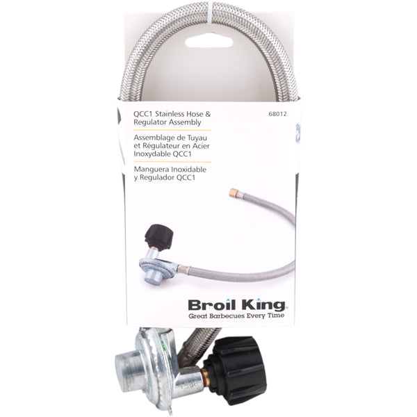 broil-king-braided-stainless-qcc1-hose-and-regulator-tubo-e-riduttore-intrecciat image 2