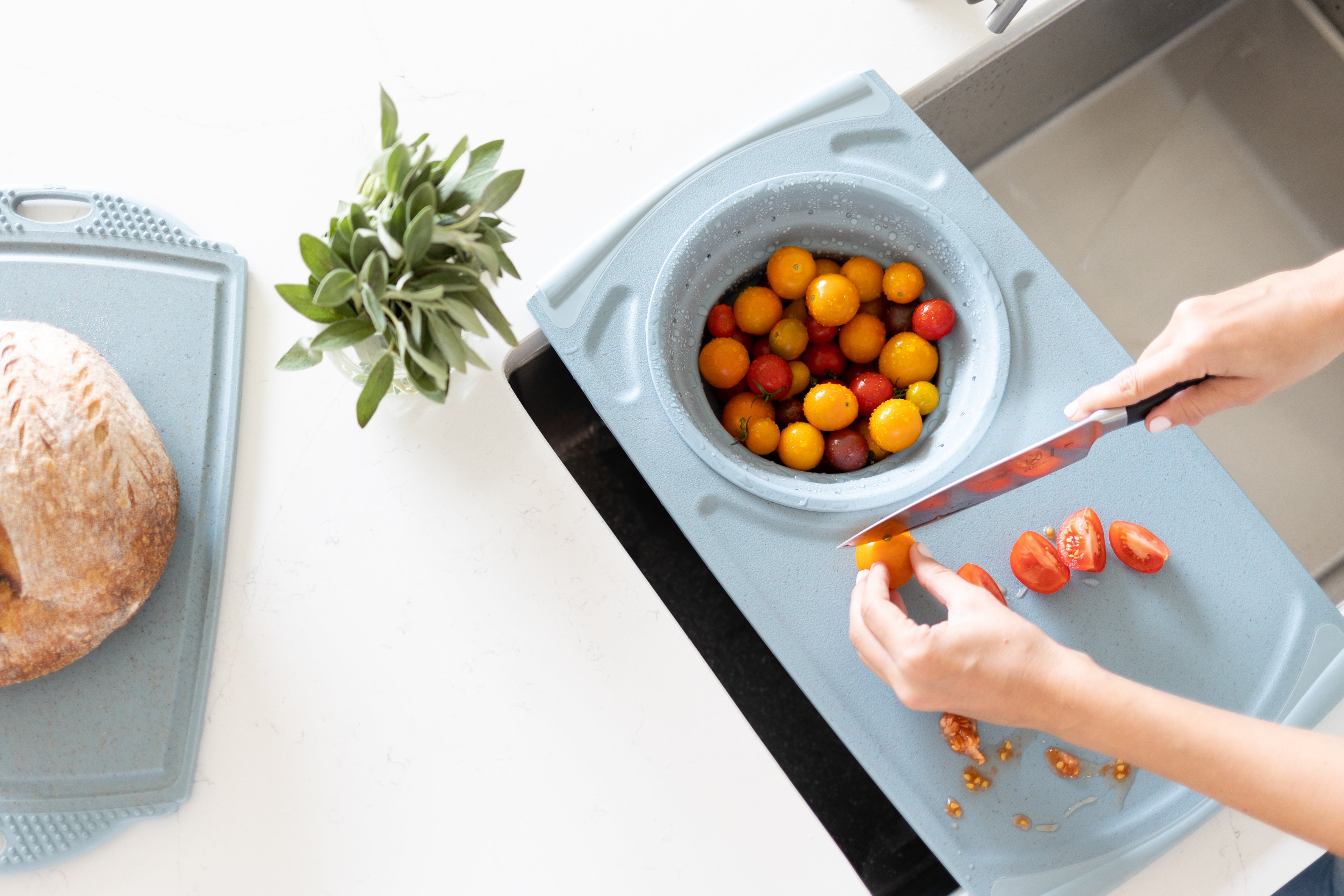 dexas-over-the-sink-strainer-board-tagliere-da-appoggio-al-lavello-con-scolapast image 6